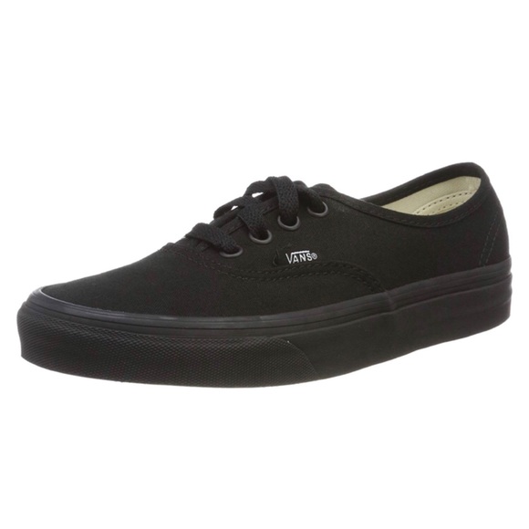 all black lace up vans
